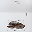 Pendant light Janah with hand-woven paper shades - white