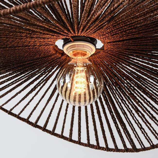 Pendant light Janah with hand-woven paper shades - white
