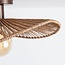Ceiling light Roberta with hand-woven paper shade - brown