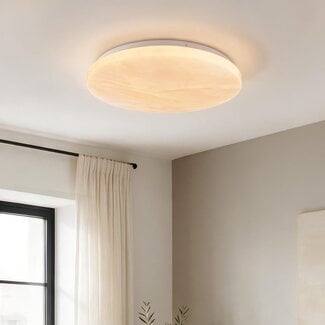 3-step dimmable LED ceiling light Corinda with marble effect - white