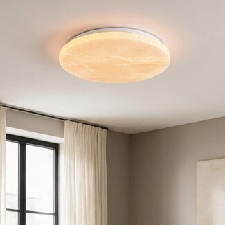 3-step dimmable LED ceiling light Corinda with dark marble look - white