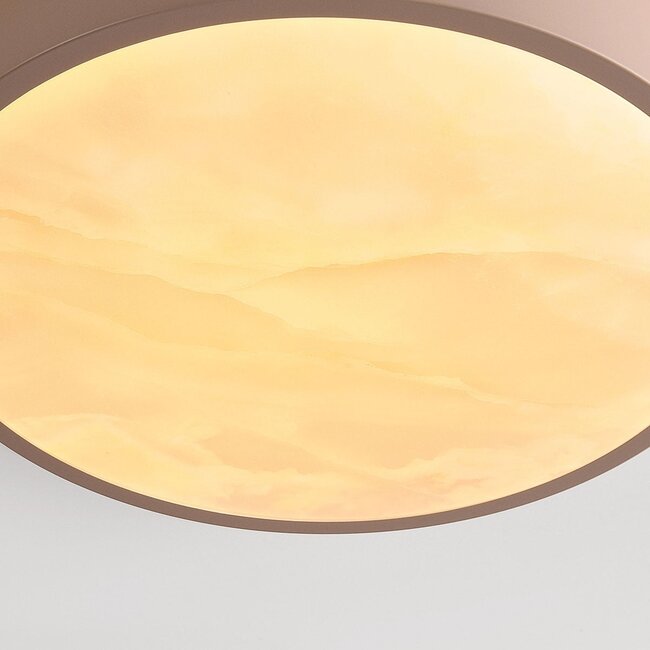 3-step dimmable LED ceiling light Sarinda with marble effect - taupe