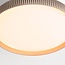 3-step dimmable LED ceiling light Terinda white with ribbed effect and gold detail