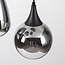 Loua 5-light pendant light - black with smoked glass