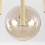 Ceiling light Elora with 3 cognac glass globes - beige