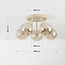 Amora ceiling light with 5 cognac glass globes - beige