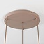 Pendant light Jelina with 3 linen shades - taupe