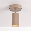 Ceiling spotlight Blaze with ribbed spotlight - sand beige