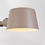 Wall lamp Mellow in taupe with adjustable arm and two-way light
