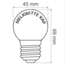G45 warm white bulb with opal-white casing