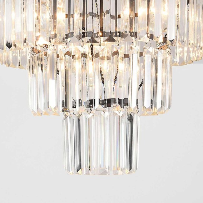 4-light ceiling lamp Cristel with clear glass crystals