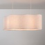 2-light pendant light Hirom - beige with linen shade