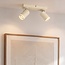 Ceiling spotlight Dotto with 2 rotatable spots in pearl white