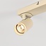 Ceiling spotlight Dotto with 2 rotatable spots in pearl white
