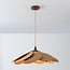 Flario pendant light with linen shade - brown