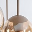 Carato ceiling light with 5 amber glass globes - beige