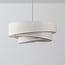 3-light pendant light Nerai - beige with layered linen shades