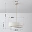 3-light pendant light Nerai - beige with layered linen shades