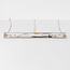 Flari pendant light with 3 travertine and amber glass shades - beige