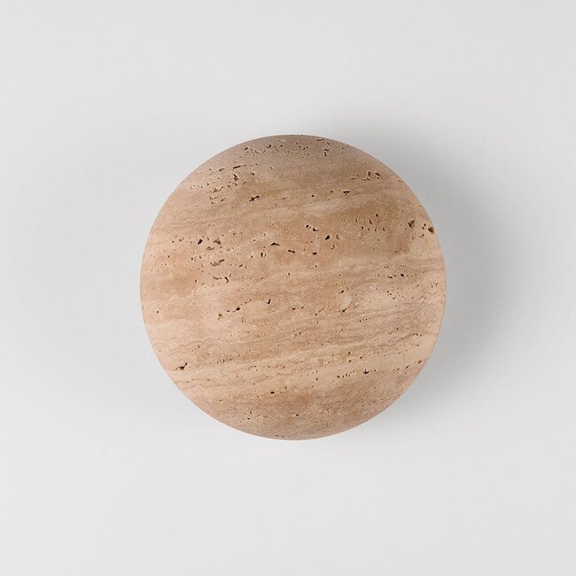Jawie travertine wall light with integrated LED - beige