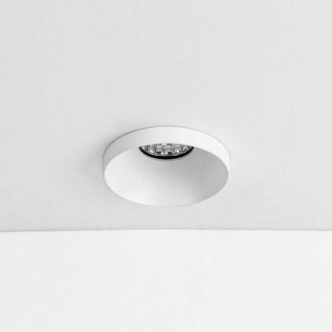 Meya 9W recessed spotlight with flat trim (style 1) in white