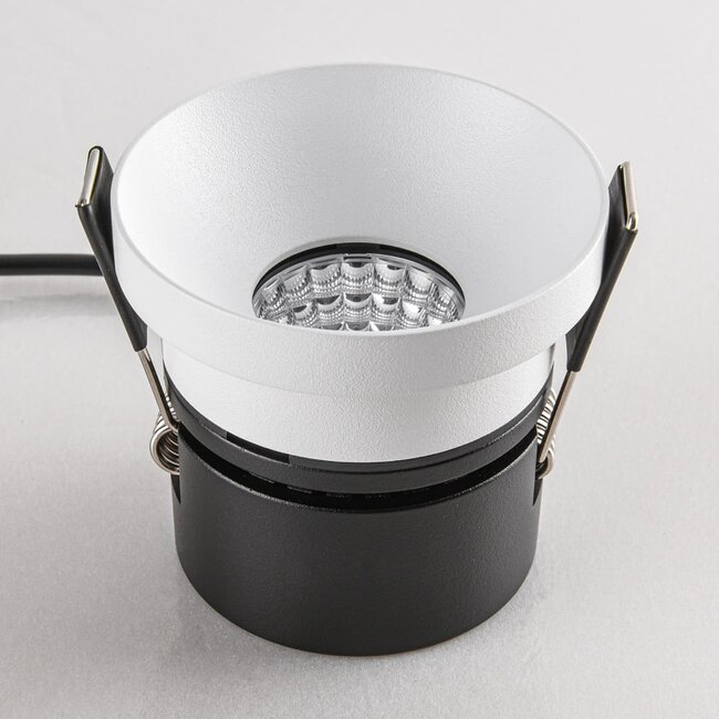 Meya 9W recessed spotlight with flat trim (style 1) in white