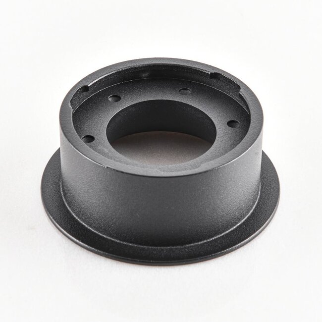 Meya 9W recessed spotlight with curved trim (style 2) in black