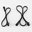 Festoon cable set with wood-coloured flower-shaped shades, 1W LED bulbs