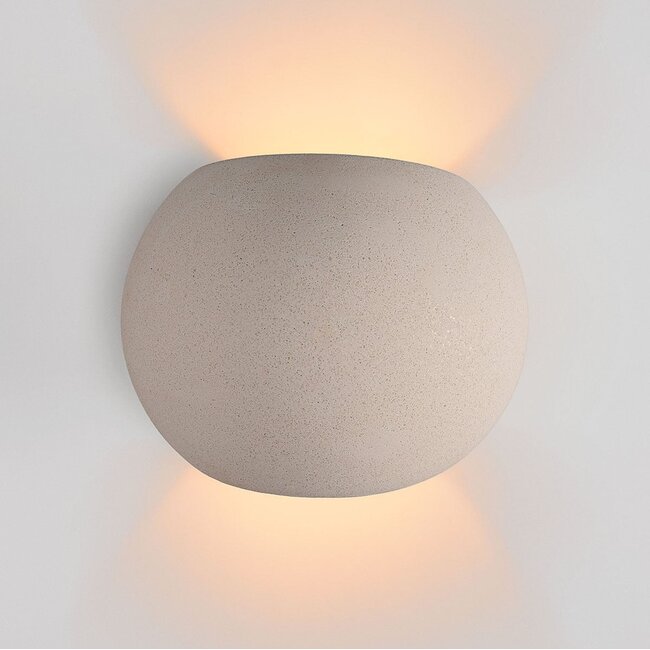 Wabi-Sabi wall light Bolia made of cement - white