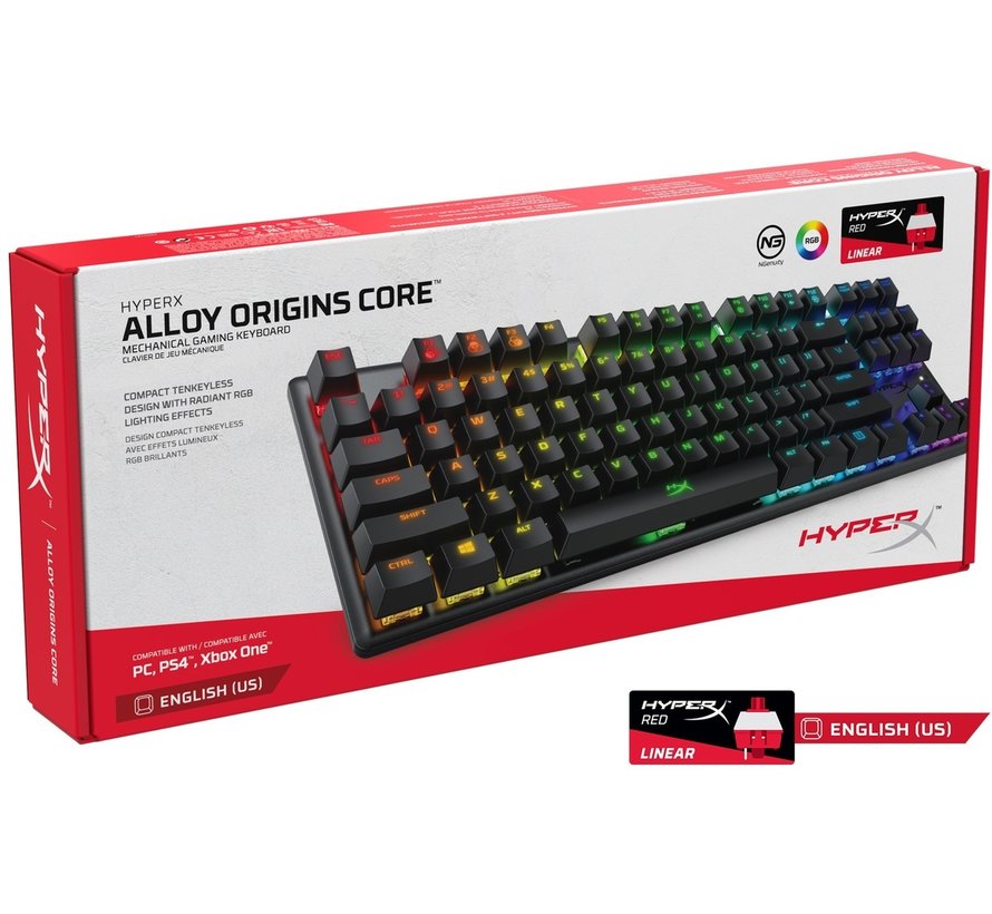 HyperX Alloy Origins Core toetsenbord USB QWERTY Amerikaans