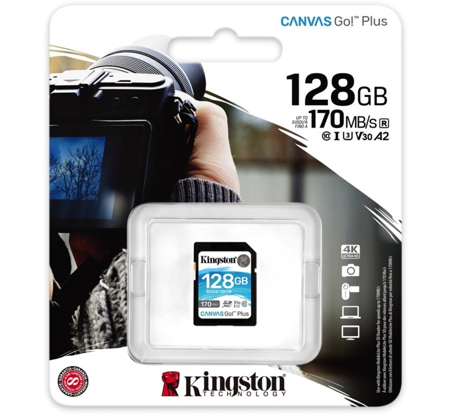 Kingston Canvas Go! Plus SDHC 128GB 170MB/s / 90MB/s