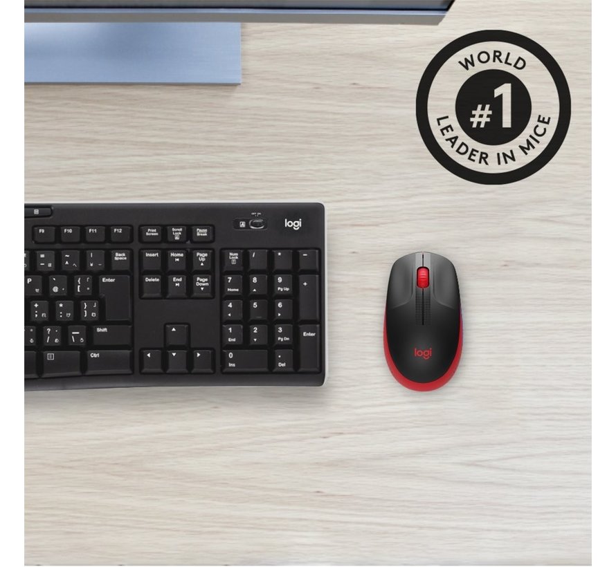 Logitech M190 wireless mouse Red