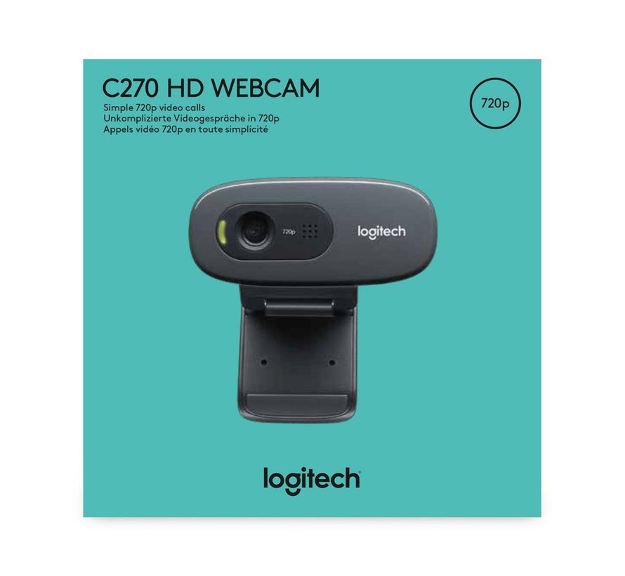 Logitech Webcam C270 3MP 1280 x 720Pixels USB 2.0 Zwart