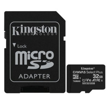 Kingston Kingston Canvas Select Plus MicroSDHC 32GB incl. adapter