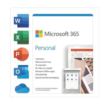 Microsoft Microsoft Office 365 Personal 1-PC/MAC 1 jaar