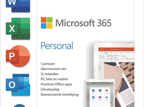 Microsoft Microsoft Office 365 Personal 1-PC/MAC 1 jaar