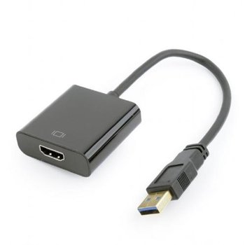 Gembird Gembird A-USB3-HDMI-02 tussenstuk voor kabels USB Zwart