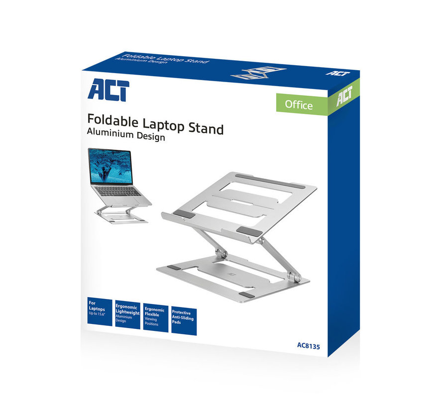 ACT AC8135 notebookstandaard Grijs 39,6 cm (15.6")