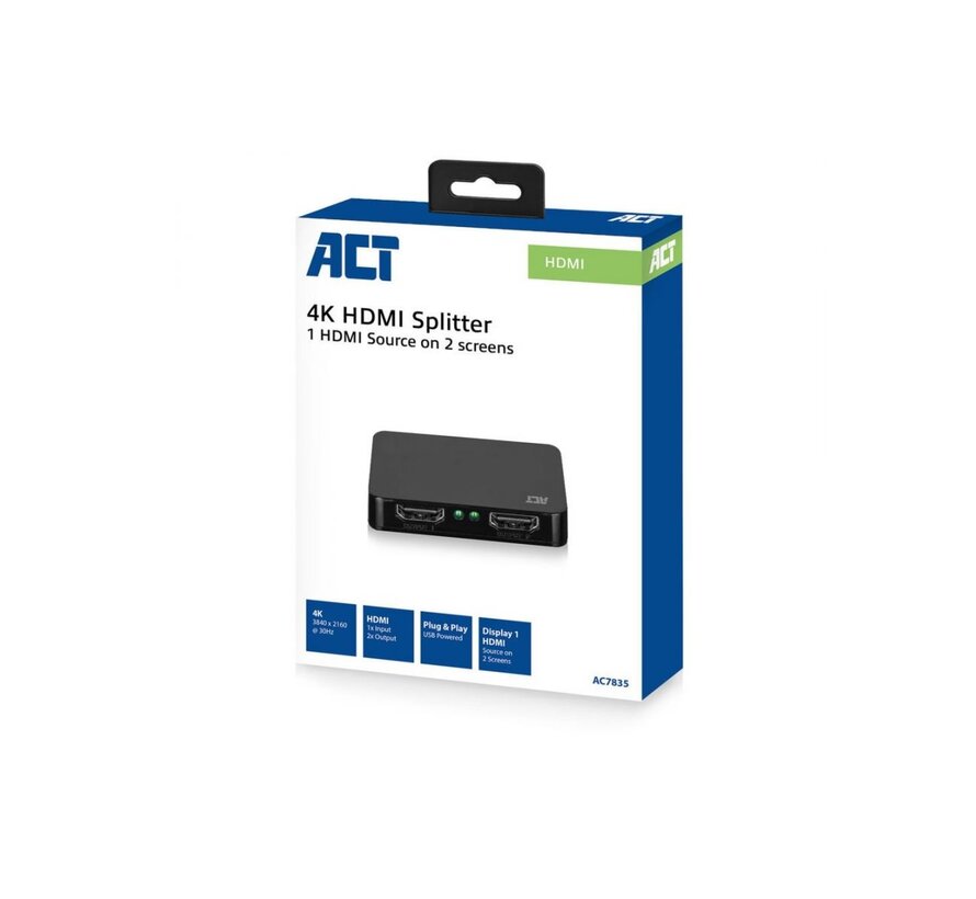 ACT AC7835 video splitter HDMI 2x HDMI