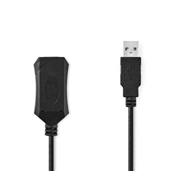 Nedis Nedis - Actieve USB 2.0 Verlengkabel 20.0 m  zwart