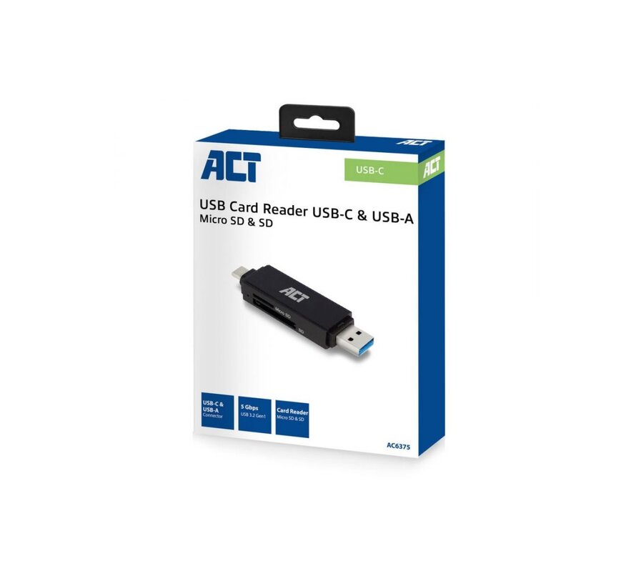 ACT - Geheugenkaartlezer USB 3.2 Gen 1