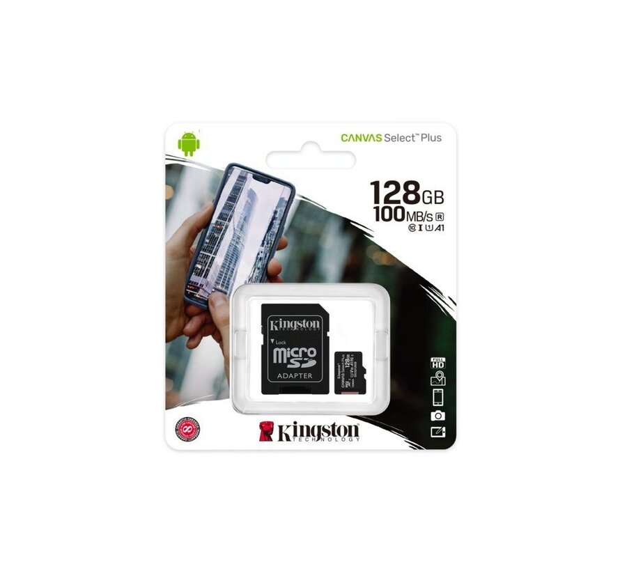 SDXC Card Micro 128GB Kingston UHS-I Canvas Select Plus