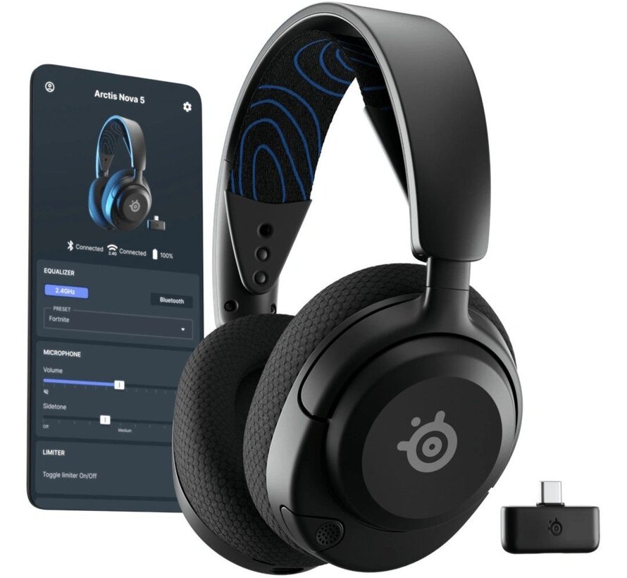 Steelseries Gaming Headset Arctis Nova 5P Wireless Black