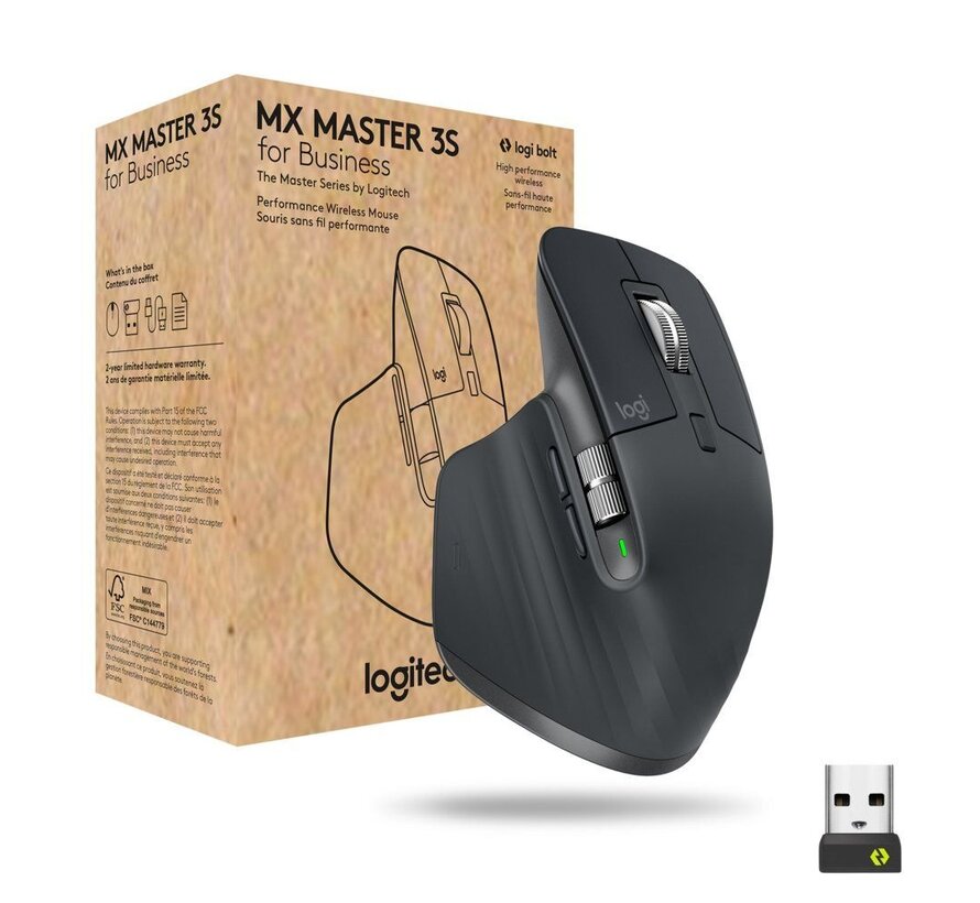 Logitech MX Master 3s for Business muis Rechtshandig RF-draa