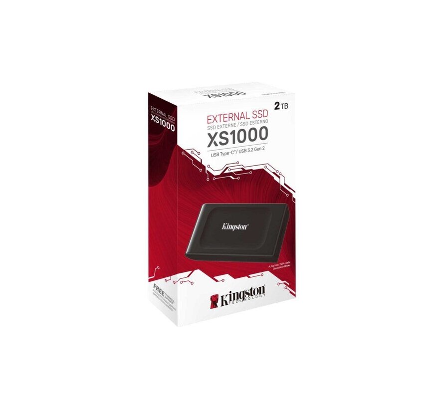 SSD Ext. Kingston Technology XS1000 2 TB Zwart