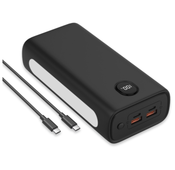 Just in Case Just in Case Powerbank 30000mAh Power Delivery - Zwart