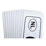 Witte kentekenplaten kunststof | 100 stuks