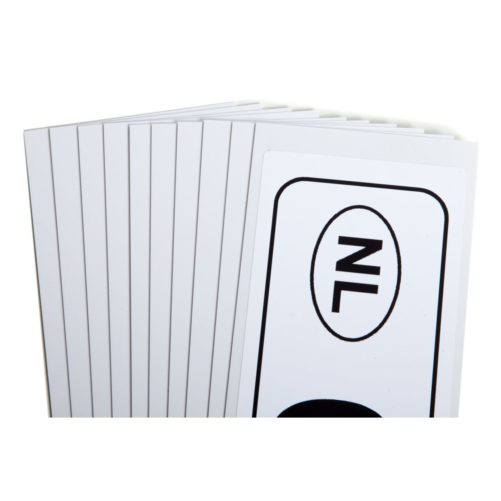 White plastic license plates | 100 pieces