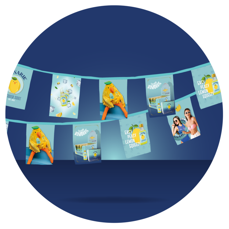 Kanarie® Kanarie vlaggenlijn 125 cm