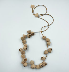 Halsketting leder - Suede Nude